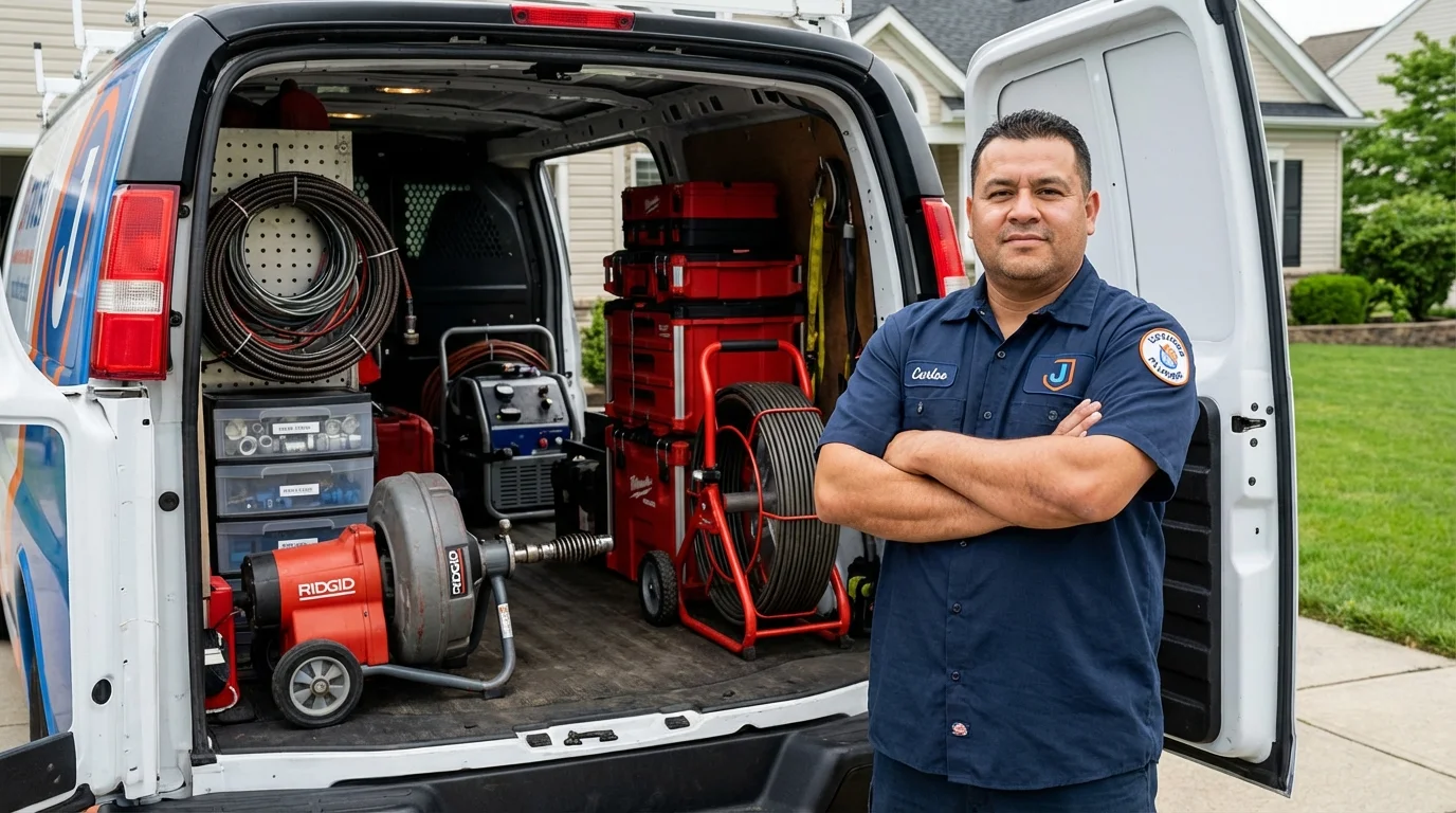 Professional drain cleaning equipment and Johns Plumbing LLC plumber in McMinnville