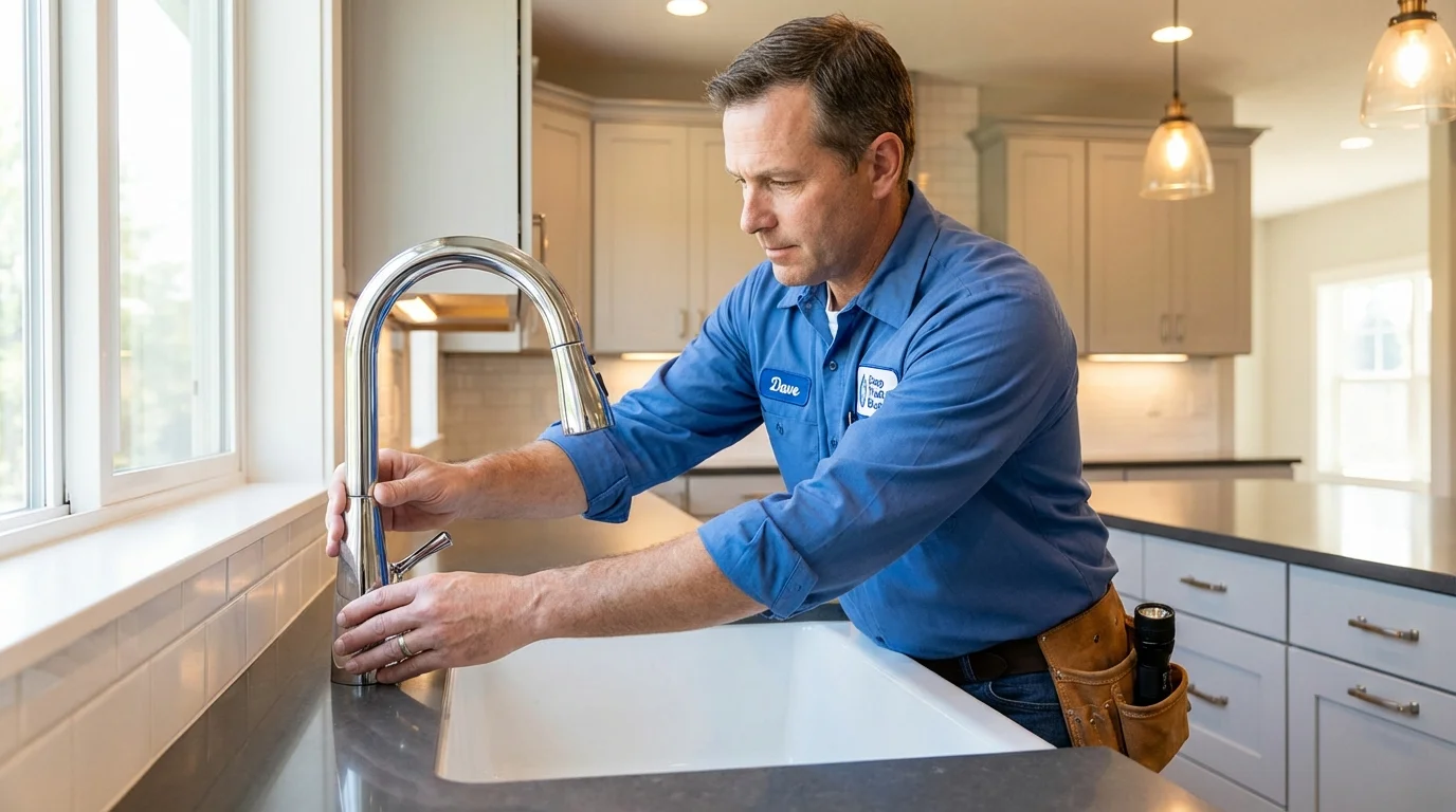 Kitchen faucet installation by Johns Plumbing LLC in McMinnville